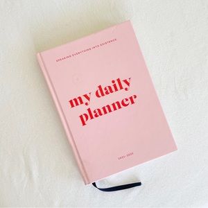 Papier Joy Pink + Red Lettering 2021-2022 Daily Planner Hardcover Note Book